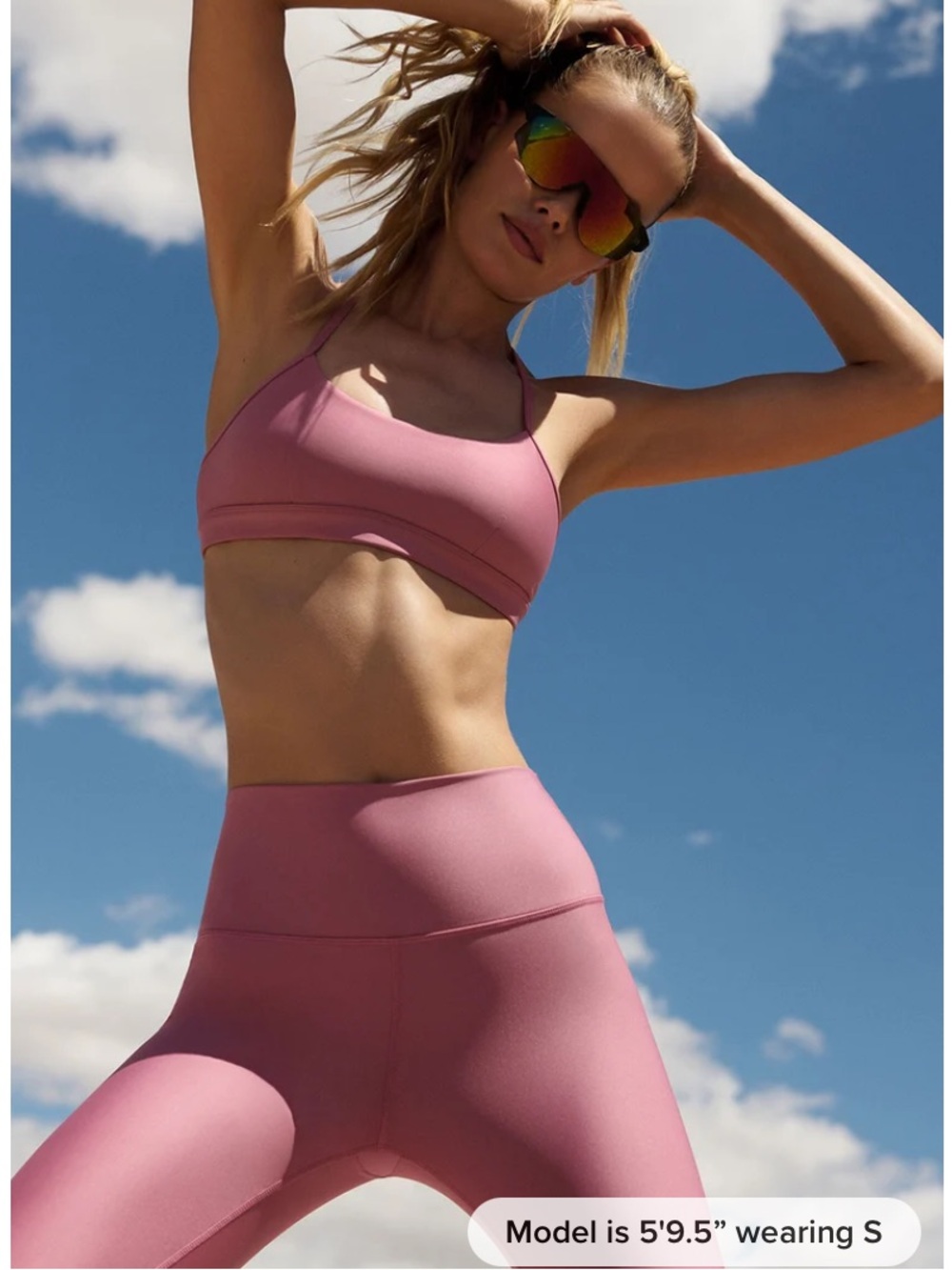 ALO Matching set Airlift Intrigue Sports Bra & Leggings RARE Color Mauve Size XS - Picture 10 of 15